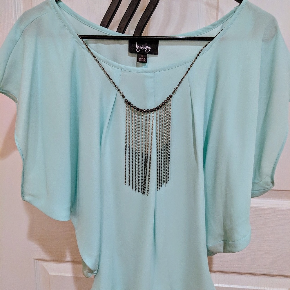 Aqua blouse